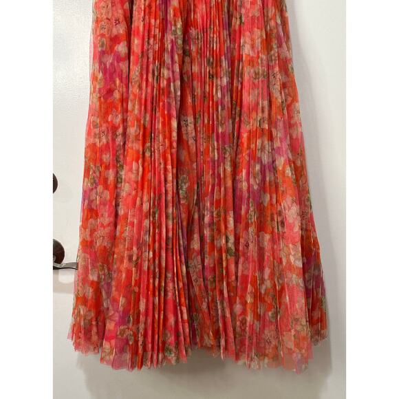 Hutch Women's Quinn Pleated Midi Cocktail Dress Mixed Pink Bouquet Size 2 NWT - Picture 14 of 15